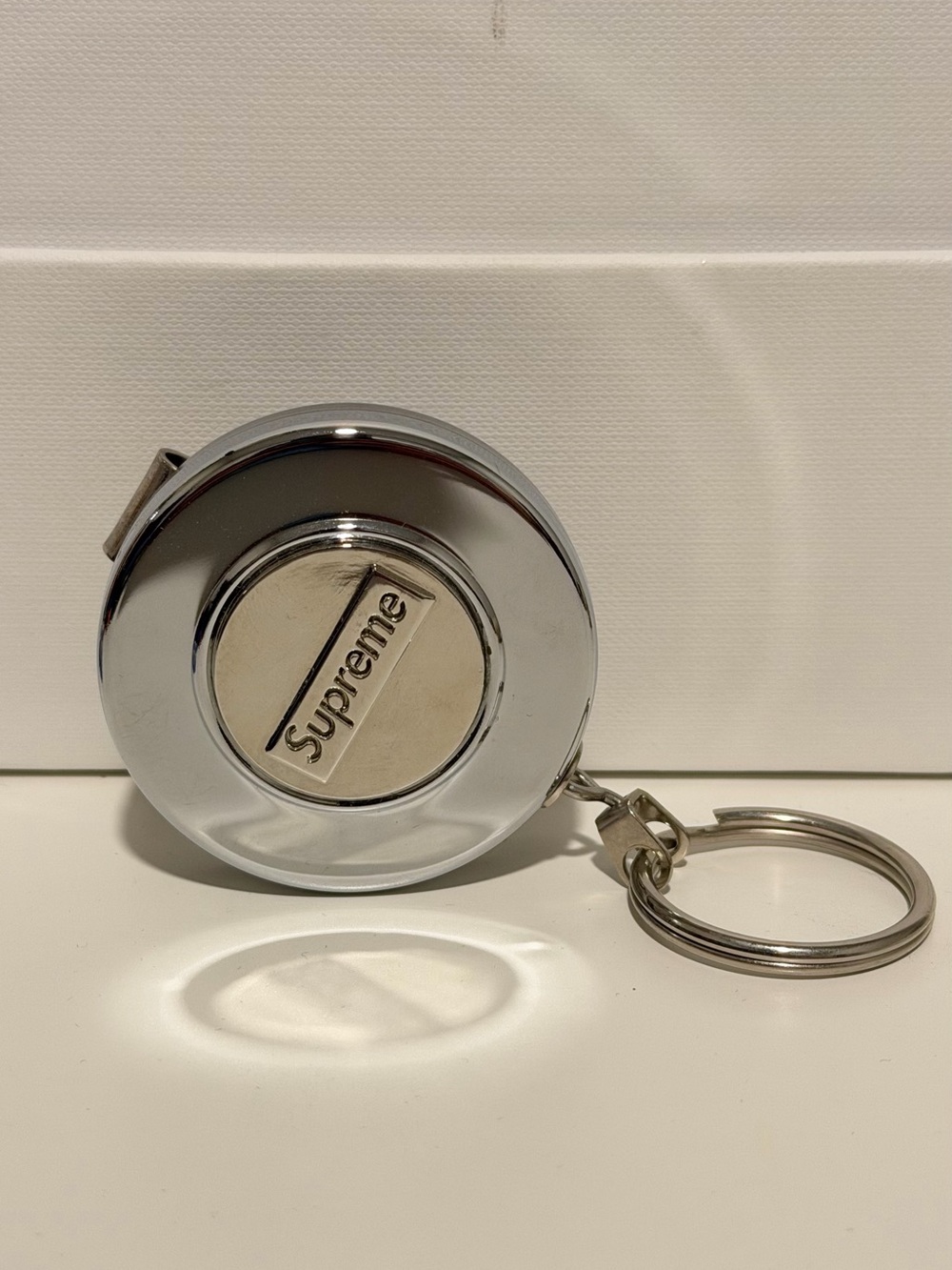 Supreme Key-Bak Retractable Keychain - Chrome Box Logo Key Reel
